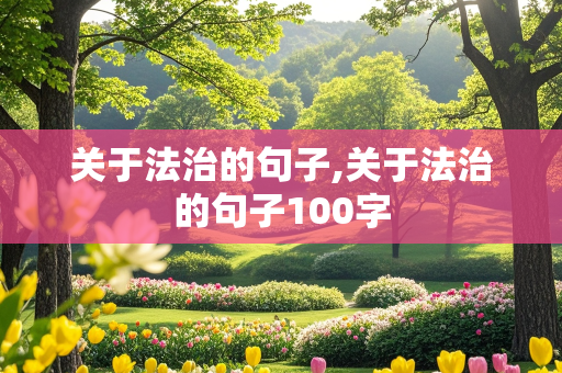 关于法治的句子,关于法治的句子100字