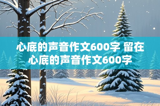 心底的声音作文600字 留在心底的声音作文600字