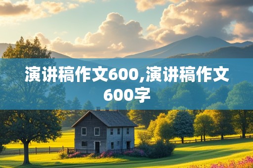 演讲稿作文600,演讲稿作文600字