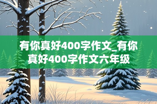 有你真好400字作文_有你真好400字作文六年级