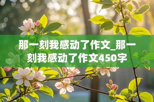 那一刻我感动了作文_那一刻我感动了作文450字