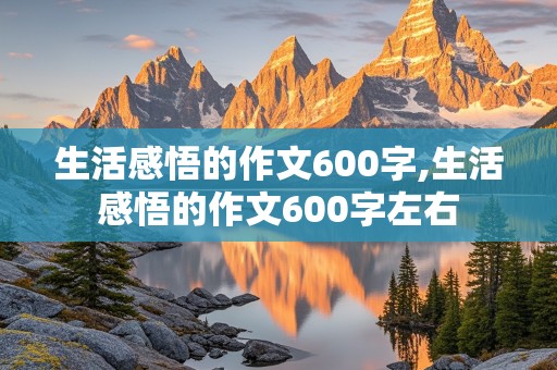 生活感悟的作文600字,生活感悟的作文600字左右