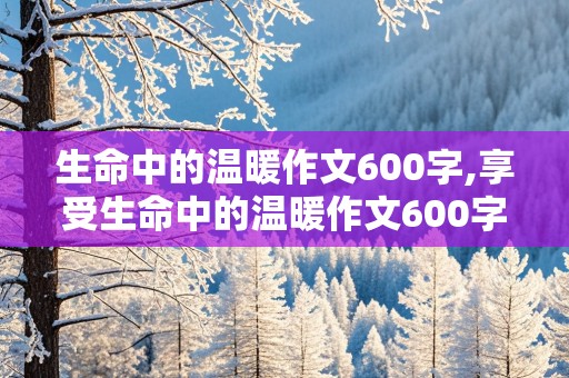 生命中的温暖作文600字,享受生命中的温暖作文600字