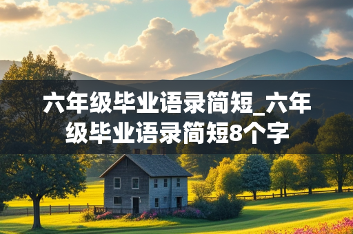 六年级毕业语录简短_六年级毕业语录简短8个字