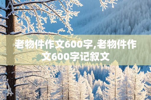 老物件作文600字,老物件作文600字记叙文