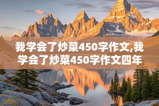 我学会了炒菜450字作文,我学会了炒菜450字作文四年级