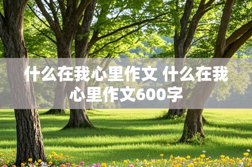 什么在我心里作文 什么在我心里作文600字