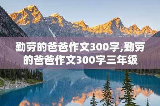 勤劳的爸爸作文300字,勤劳的爸爸作文300字三年级