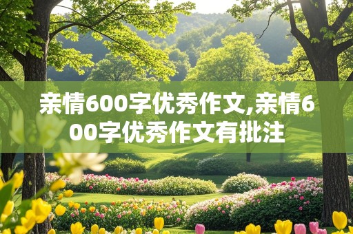 亲情600字优秀作文,亲情600字优秀作文有批注