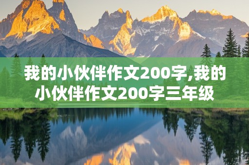 我的小伙伴作文200字,我的小伙伴作文200字三年级