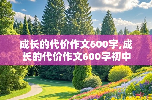 成长的代价作文600字,成长的代价作文600字初中