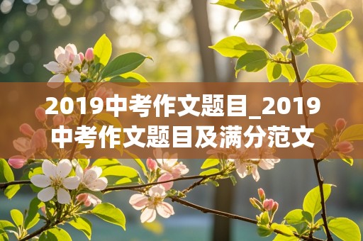 2019中考作文题目_2019中考作文题目及满分范文