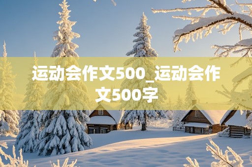 运动会作文500_运动会作文500字