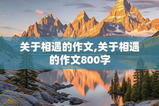 关于相遇的作文,关于相遇的作文800字