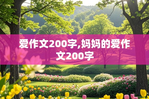 爱作文200字,妈妈的爱作文200字