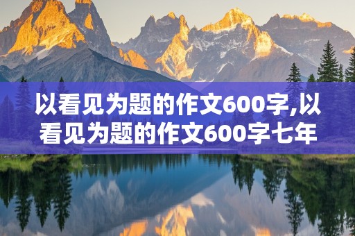 以看见为题的作文600字,以看见为题的作文600字七年级