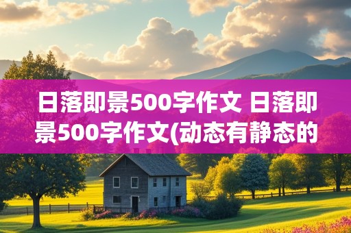 日落即景500字作文 日落即景500字作文(动态有静态的)