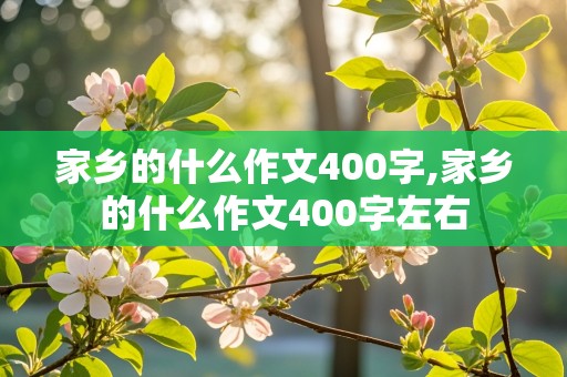 家乡的什么作文400字,家乡的什么作文400字左右