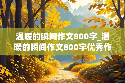 温暖的瞬间作文800字_温暖的瞬间作文800字优秀作文