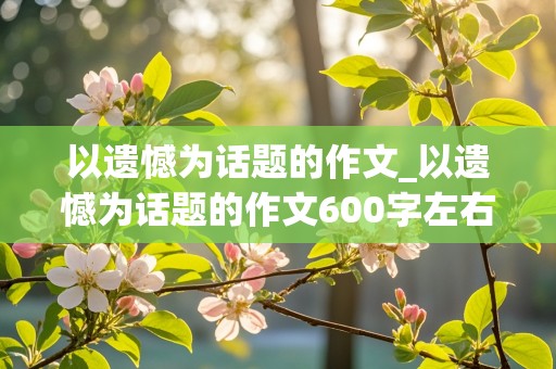 以遗憾为话题的作文_以遗憾为话题的作文600字左右的