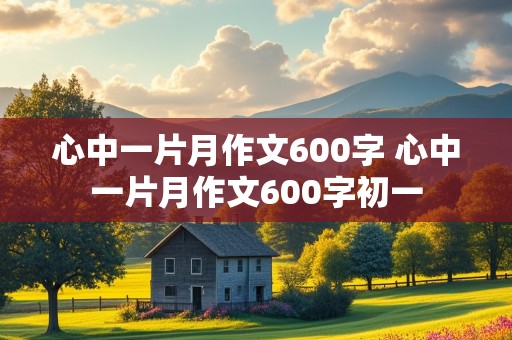 心中一片月作文600字 心中一片月作文600字初一