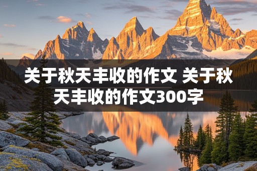 关于秋天丰收的作文 关于秋天丰收的作文300字