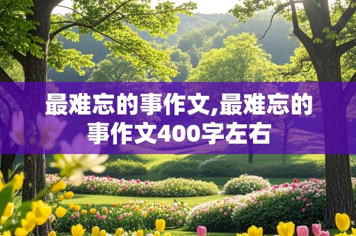 最难忘的事作文,最难忘的事作文400字左右