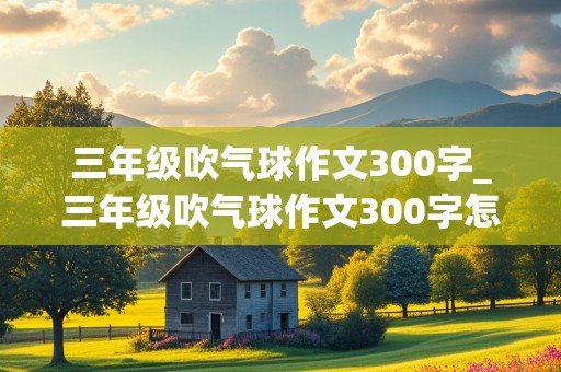 三年级吹气球作文300字_三年级吹气球作文300字怎么写