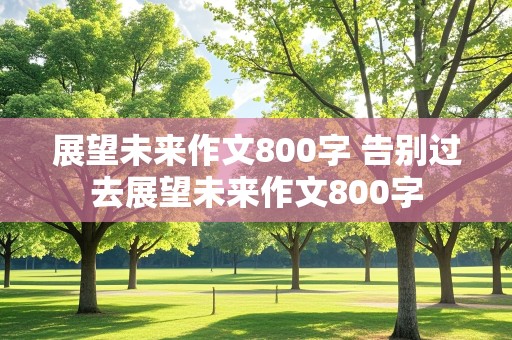 展望未来作文800字 告别过去展望未来作文800字