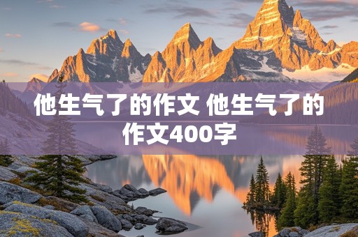 他生气了的作文 他生气了的作文400字