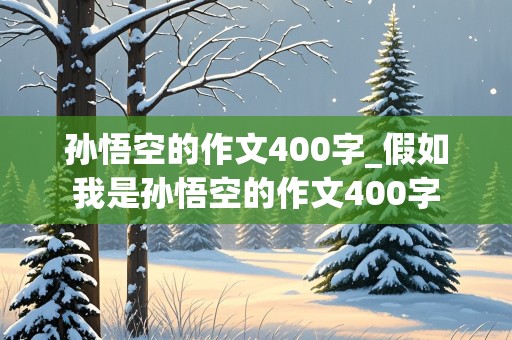 孙悟空的作文400字_假如我是孙悟空的作文400字