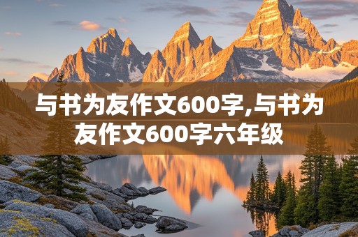 与书为友作文600字,与书为友作文600字六年级