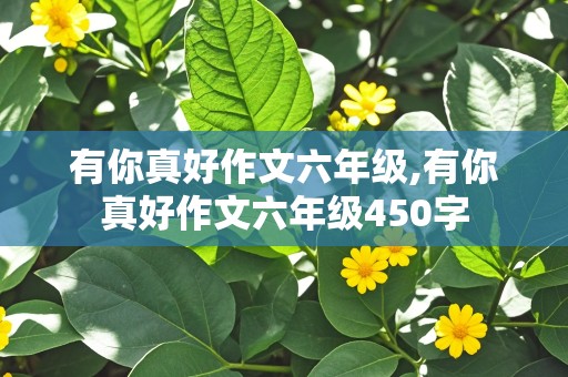 有你真好作文六年级,有你真好作文六年级450字