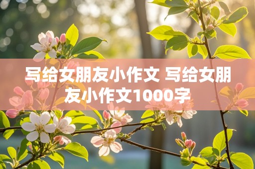 写给女朋友小作文 写给女朋友小作文1000字