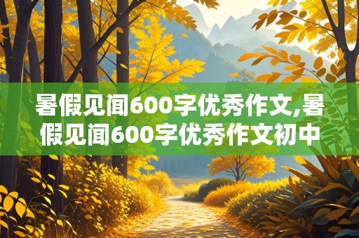 暑假见闻600字优秀作文,暑假见闻600字优秀作文初中