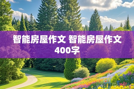 智能房屋作文 智能房屋作文400字