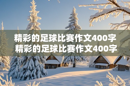 精彩的足球比赛作文400字 精彩的足球比赛作文400字三年级