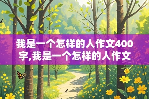 我是一个怎样的人作文400字,我是一个怎样的人作文400字左右