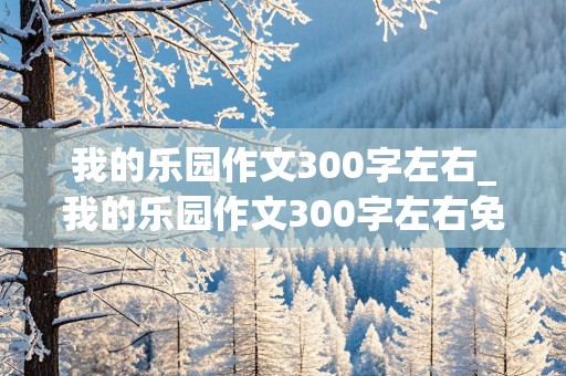 我的乐园作文300字左右_我的乐园作文300字左右免费