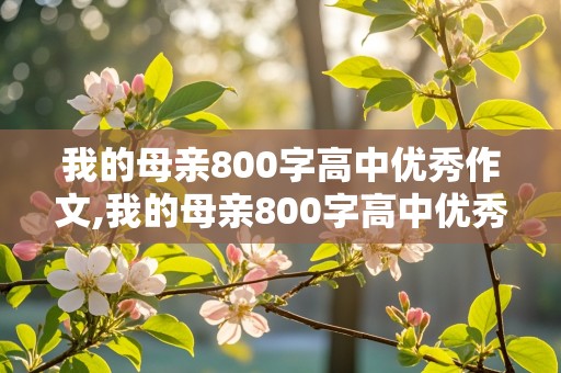 我的母亲800字高中优秀作文,我的母亲800字高中优秀作文免费