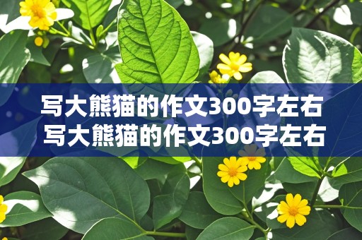 写大熊猫的作文300字左右 写大熊猫的作文300字左右三年级