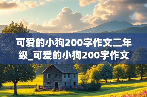 可爱的小狗200字作文二年级_可爱的小狗200字作文二年级上册