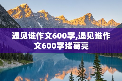 遇见谁作文600字,遇见谁作文600字诸葛亮