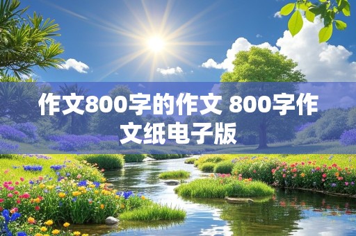 作文800字的作文 800字作文纸电子版