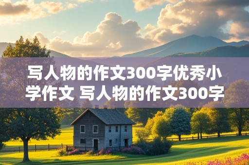 写人物的作文300字优秀小学作文 写人物的作文300字优秀小学作文猜猜我是谁