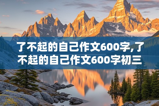 了不起的自己作文600字,了不起的自己作文600字初三