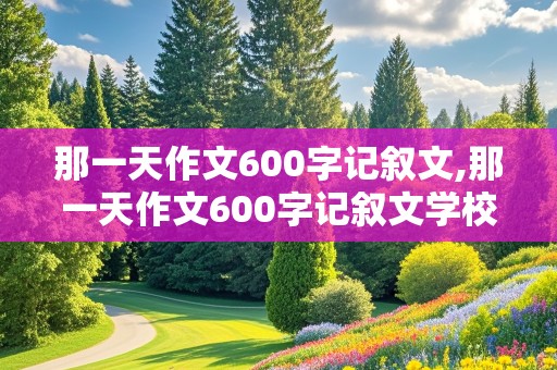 那一天作文600字记叙文,那一天作文600字记叙文学校