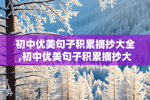 初中优美句子积累摘抄大全,初中优美句子积累摘抄大全200字