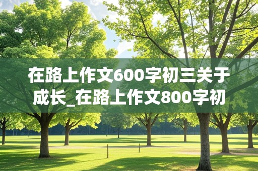 在路上作文600字初三关于成长_在路上作文800字初三成长