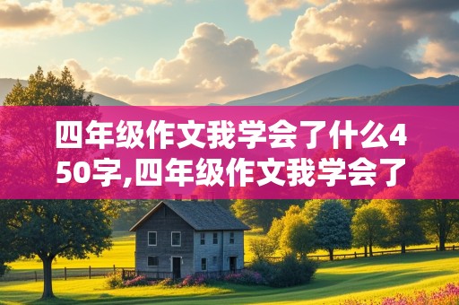 四年级作文我学会了什么450字,四年级作文我学会了什么450字优秀作文